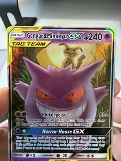 Pokemon Gengar & Mimikyu GX Team Up Holo Card 53/181 Ultra Rare SM - Image 3
