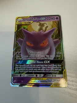 Pokemon Gengar & Mimikyu GX Team Up Holo Card 53/181 Ultra Rare SM - Image 4