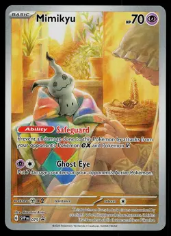 Pokemon Card - Mimikyu Scarlet & Violet Promo 075 Holo Illustration Rare - Image 1