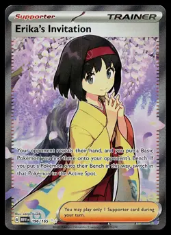 Pokemon Card - Erika's Invitation Scarlet & Violet 151 196/165 Ultra Rare - Image 1
