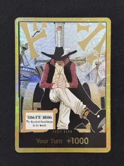 DON!! Card Gold Frame Mihawk OP14 ONE PIECE Seven Warlords of the Azure Ocean NM - Image 1