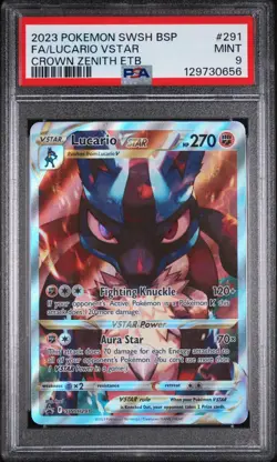 Lucario VSTAR SWSH291 SWSH: Sword & Shield Promo Cards Holo PSA 9 - Image 1