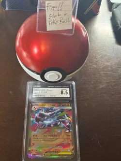 Pokemon Art Card Lot (5) + FREE SLAB CGC 8.5 Mega Charizard X EX, poke ball - Image 1