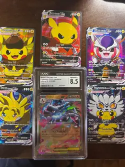 Pokemon Art Card Lot (5) + FREE SLAB CGC 8.5 Mega Charizard X EX, poke ball - Image 3
