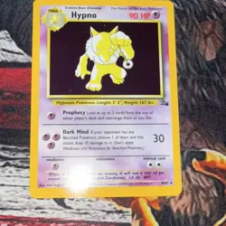 Pokemon TCG Hypno Fossil Holo Rare Unlimited Card 8/62 90 HP English 1999 - Image 1