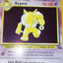 Pokemon TCG Hypno Fossil Holo Rare Unlimited Card 8/62 90 HP English 1999 - Image 3