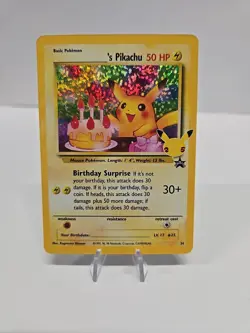 Birthday Pikachu 24 Pokemon Celebrations Collection Holo Card - Image 1