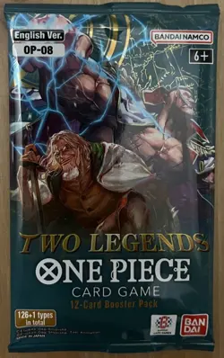 One Piece OP-08 Two Legends Factory Sealed Booster Pack ENGLISH NEW - 12 Cards - Image 1