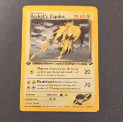 Pokemon Rocket's Zapdos Gym Challenge Holo Rare 1st Edition English Card #15/132 - Image 1