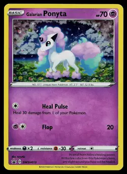 Pokemon Card - Galarian Ponyta Black Star Promo SWSH013 Holo - Image 1