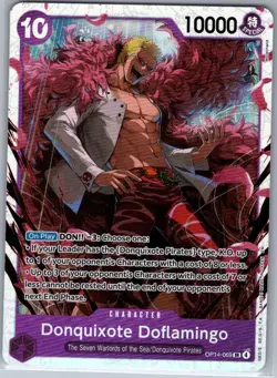 Donquixote Doflamingo OP14-069 SR English Azure Sea's Seven - One Piece Card NM - Image 1