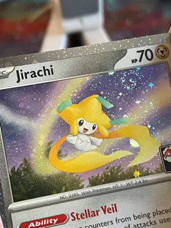 POKEMON JIRACHI 126/182 COMMON PRIZE PACK PROMO COSMOS HOLO WITH SWIRL NM CARD - Image 4