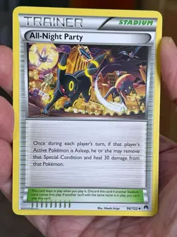 POKEMON ALL-NIGHT PARTY 96/122 UNCOMMON BREAKPOINT NM CARD - Image 1