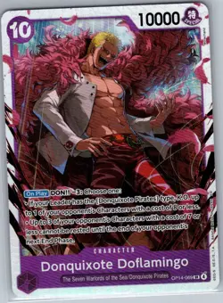 Donquixote Doflamingo OP14-069 SR English Azure Sea's Seven - One Piece Card NM - Image 1