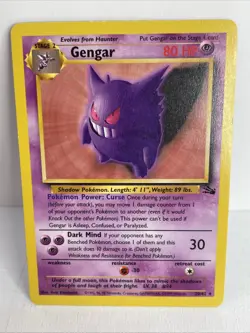 Pokemon Gengar TCG Card 20/62 Fossil Regular Unlimited Rare MP - Image 1