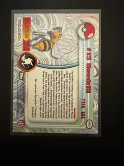 Beedrill 1999 Topps Pokemon TV Card #15 - Image 2