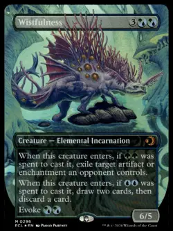 Wistfulness - #0296 Borderless Foil Lorwyn Eclipsed MTG NM EN - Image 1