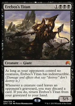 MTG Magic the Gathering Erebos's Titan (94/308) Magic Origins LP - Image 1