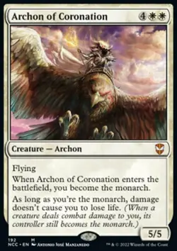 MTG Archon of Coronation (192/485) Streets of New Capenna Commander NM - Image 1
