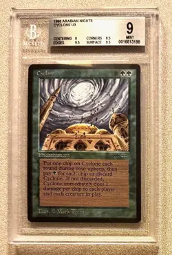 Cyclone MTG Arabian Nights U3 Magic the Gathering BGS 9 Mint 2x9.5 near Gem - Image 1