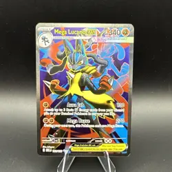 Pokemon TCG Mega Evolution Mega Lucario EX Full Art Ultra Rare Card 160/132 - Image 1