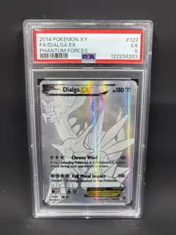 2014 Pokemon XY Phantom Forces Dialga EX 122 PSA 5 - Image 1