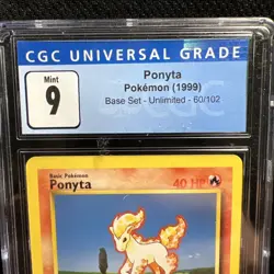 1999 Pokemon Base Set Unlimited 🔥 PONYTA 🔥 #60 CGC 9 Mint !! Wow!! - Image 4