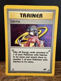 Pokemon TCG Sabrina Trainer Gym Challenge Holo 20/132 NM - Image 1