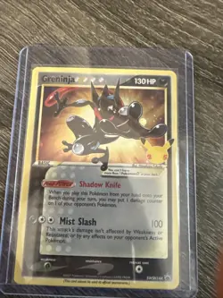 Pokemon TCG Greninja Black Star Promo SWSH144 and Gold Star - Image 1