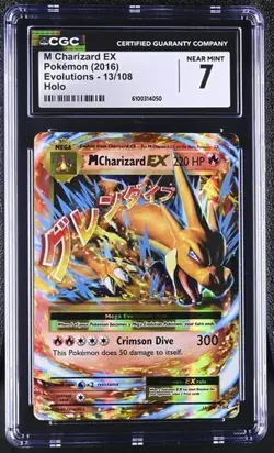 Mega Charizard EX *CGC 7* Full Art Holo *Evolutions* #13 *2016* Pokemon - Image 1
