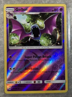 Golbat 55/149 Pokemon TCG Sun Moon Sm Base Set Reverse Holo (Light Play) - Image 1