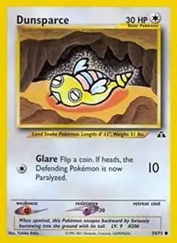 Pokemon Dunsparce (54/75) Neo Discovery LP - Image 1
