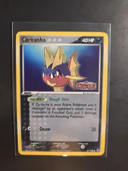 Pokemon TCG EX Power Keepers Carvanha 47/108 Stamped Holo LP+ - Image 1