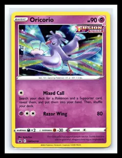 💥 Pokemon TCG SWSH Black Star Promo Oricorio # SWSH210 Cosmos Holo - Image 1