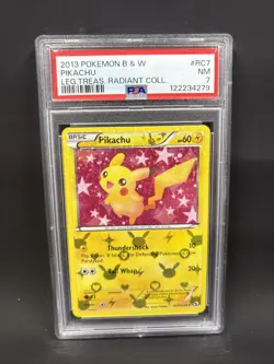 2013 POKEMON BW LEGENDARY TREASURES #RC7/RC25 PIKACHU RADIANT COLLECTION PSA 7 - Image 1
