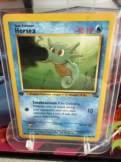 Horsea - 49/62 - 1st Edition Common - Fossil - Pokemon TCG - NM - Image 1