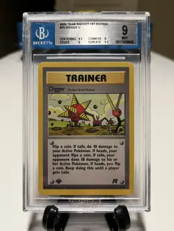 DIGGER U 2000 POKEMON TEAM ROCKET 1ST EDITION TRAINER #75 GRADED BGS MINT 9 RARE - Image 1