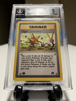 DIGGER U 2000 POKEMON TEAM ROCKET 1ST EDITION TRAINER #75 GRADED BGS MINT 9 RARE - Image 2
