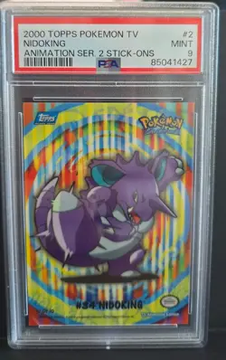 PSA 9 2000 Topps Pokemon TV Animation NIDOKING Stick-Ons #2 (G20) - Image 1