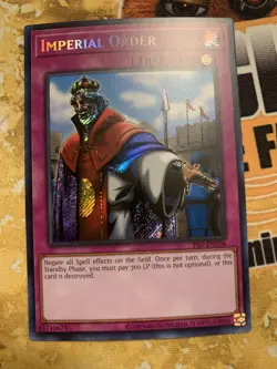 Imperial Order PSV-EN104 Secret Rare NM 25th Anniversary GOAT Yugioh - Image 1
