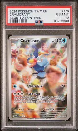 2024 Pokemon Cramorant Illustration Rare Card PSA 10 Pokemon TCG 176/167 - Image 1