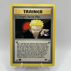 Lt Surge's Secret Plan 107/132 Gym Challenge 1st Ed Pokemon Card Lightly Played - Image 1