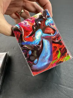 Pokemon Phantasmal Flames Mega Charizard X UPC Coin, Card Sleeves & Deck Box - Image 5