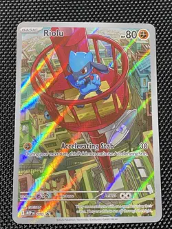 Riolu 010 Black Star Promo Full Art Holo Illustration Card Pokemon TCG - Image 1