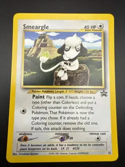 Pokemon Card - Smeargle #32 WoTC Black Star Promo NM- - Image 3