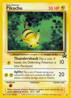 Pikachu 27/53 WotC Black Star Promo Pokemon Card NM Non-Holo - Image 1