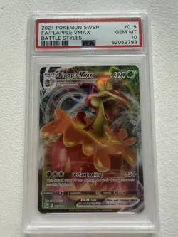 Pokemon TCG 2021 Flapple VMAX Ultra Rare Battle Styles Card 19/163 NM/Mint - Image 1