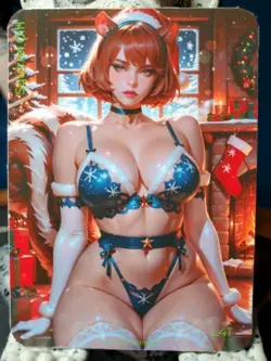Squirrel Girl Xmen Waifu Fireplace Marvel Lonestar Customs Christmas 2025 Card - Image 1