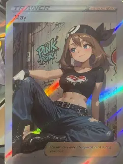 Pokemon May Anime Waifu Custom DIY Trainer Art Sexy Pokemon card - Image 1