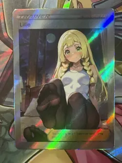 Pokemon Lillie Anime Waifu Custom DIY Trainer Art Sexy Pokemon card - Image 2